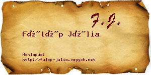 Fülöp Júlia névjegykártya