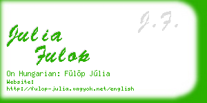 julia fulop business card
